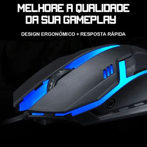 Mouse Gamer USB 3200dpi Led Rgb Com Fio